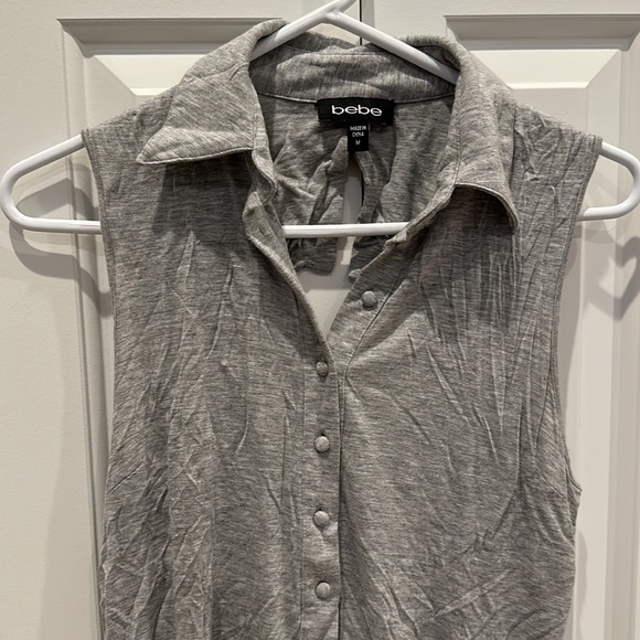 Grey Bebe sleeveless top / blouse - Picture 2 of 5